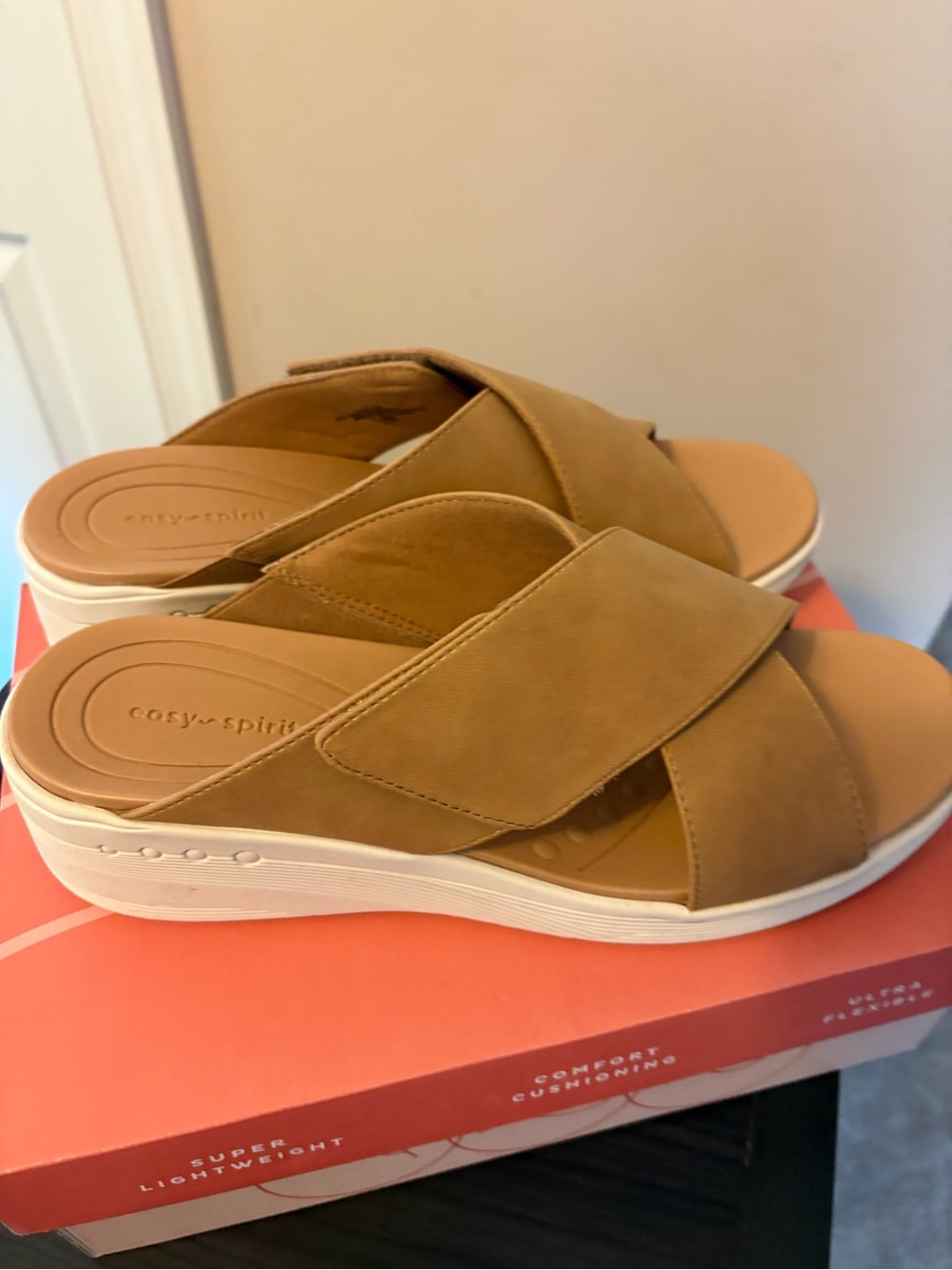 Easy Spirit Crisscross Slide Sandals